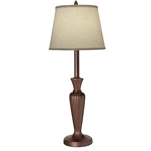 1 Light Fluted Buffet Lamp-30 Inches Tall