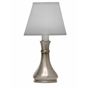 10 Inch High Antique Nickel Candle Lamp