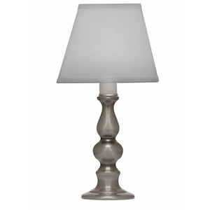 9 1/2 Inch High Antique Nickel Candle Lamp