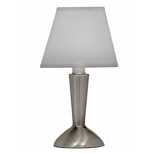 10 Inch High Antique Nickel Contemporary Candle Lamp