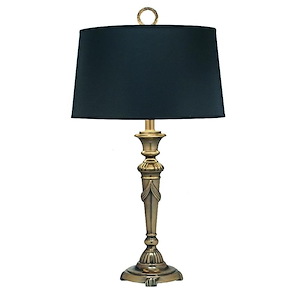 29 Inch High Burnished Brass Traditional Dimmer Switch Desk Lamp