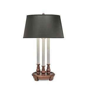 1 Light 3 Column Desk Lamp-27 Inches Tall