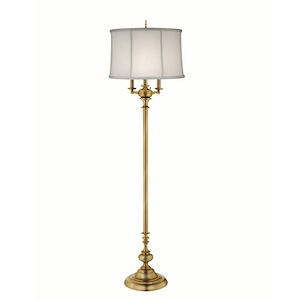 62 Inch High Satin Brass Traditional Style 6 Way FLOOR LAMP