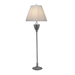 65 Inch High Pewter Fluted Urn FLOOR LAMP