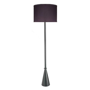 61.5 Inch High Black Verdigris Contemporary Floor Lamp