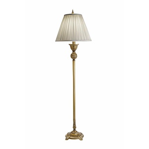 64 Inch High Antique Brass Floor Lamp