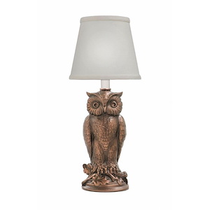 1 Light Owl Mini Table Lamp-14 Inches Tall