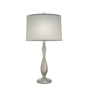 29 Inch High Satin Nickel Contmporary Table Lamp