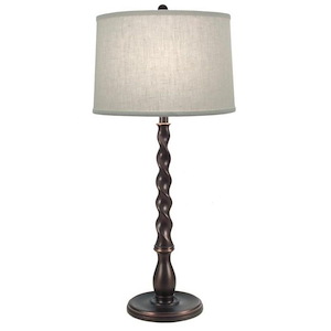 33 Inch High Oxidized Bronze Twist Table Lamp