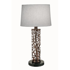 29 Inch High Oil Rubbed Bronze Laser Cut Branches Table Lamp