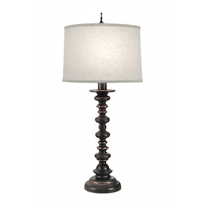 32 Inch High Oxidized Bronze Table Lamp