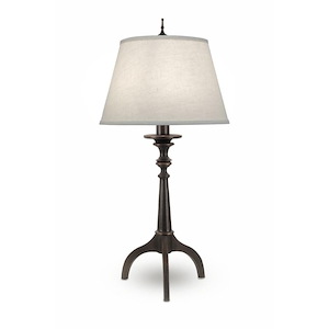 35 Inch High Oxidized Bronze Tripod Table Lamp