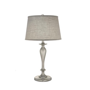 28 Inch High Satin Nickel Contemporary Table Lamp