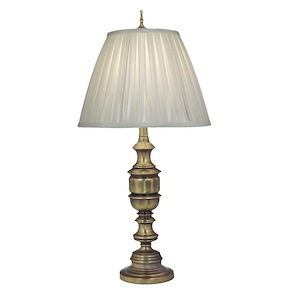 30 Inch High Antique Brass Table Lamp