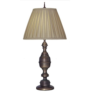 31 Inch High Antique Old Bronze Table Lamp