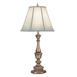 33 Inch High Antique Brass Traditional Table Lamp