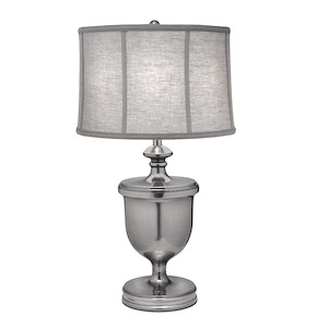 31 Inch High Antique Nickel Urn Table Lamp