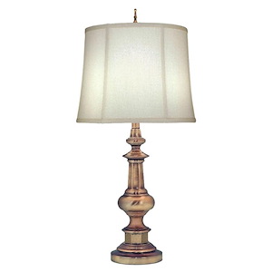 33 Inch High Antique Brass Table Lamp