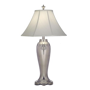 33 Inch High Antique Nickel Table Lamp