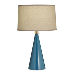 25 Inch High Jade Green Tapered Table Lamp