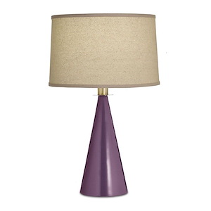 25 Inch High Lavendar Shadow Tapered Table Lamp