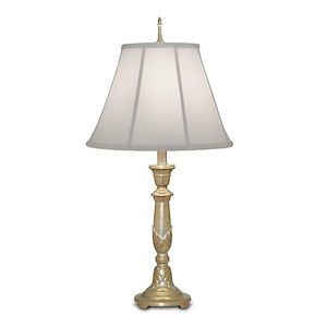 29 Inch High Milano Silver Candlestick Table Lamp