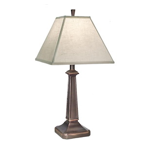 25 Inch High Oxidized Bronze Mission Style Table Lamp
