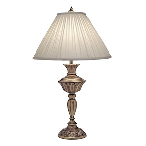 31 Inch High Aged Brass Table Lamp