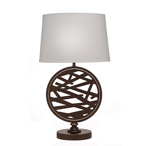 1 Light Laser Cut Reclaim Table Lamp-26 Inches Tall