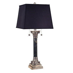 1 Light Double Pull Chain Table Lamp-33 Inches Tall