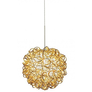 Kurly Sphere - 6.75 Inch 2W 1 LED Monopoint Pendant
