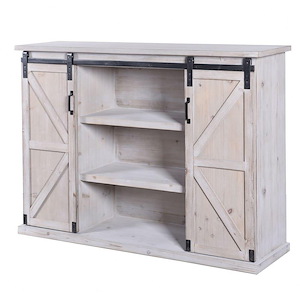 Farmhouse - Sliding Door Cabinet In Farmhouse Style-36 Inches Tall and 13.75 Inches Wide - 1270589