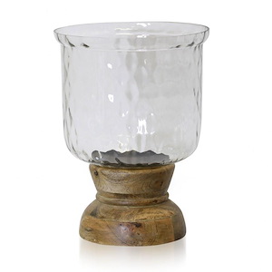Asha - 1 Light Large Hurricane Candle Holder-13.5 Inches Tall and 10 Inches Wide
