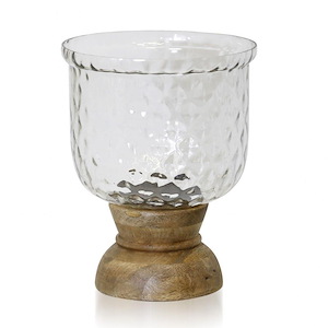 Asha - 1 Light Small Hurricane Candle Holder-11 Inches Tall and 8.75 Inches Wide