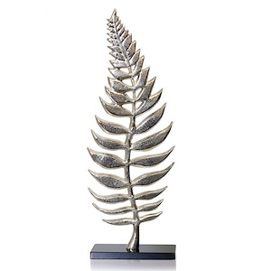 Large Metal Standing Leaf In Modern Style-20.5 Inches Tall and 7.5 Inches Wide
