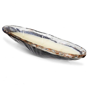Firenze - Glass Accessory with Candle In Modern Style-3 Inches Tall and 19 Inches Wide
