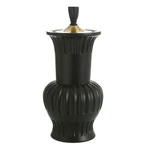 Dann Foley - Decorative Urn Vase With Lid In Contemporary Style-20.25 Inches Tall and 9.25 Inches Wide
