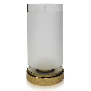 Dann Foley - Decorative Hurricane Candle Holder-12.5 Inches Tall and 6.3 Inches Wide