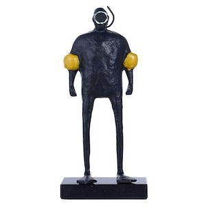 Dann Foley - Diving Man Sculpture In Contemporary Style-13 Inches Tall and 5.8 Inches Wide