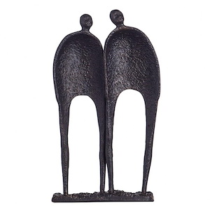 Dann Foley - Double Shadow Men Sculpture In Contemporary Style-13.78 Inches Tall and 1.97 Inches Wide