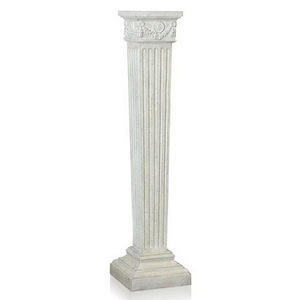 Dann Foley - Square Fluted Decorative Pedestal In Vintage Style-47.25 Inches Tall and 11.25 Inches Wide - 1293683