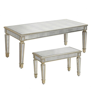 Dann Foley - Nesting Coffee Table (Set of 2) In Glam Style-48 Inches Tall and 20 Inches Wide - 1293685