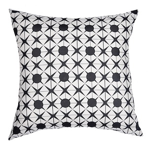 Dann Foley - Printed Recycled Cotton Cushion Pillow-24 Inches Tall and 24 Inches Wide