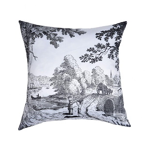Dann Foley - Printed Cushion Pillow-24 Inches Tall and 24 Inches Wide