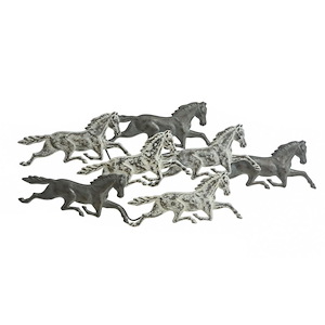 Dutton - Off to the Races -  Metal Wall Art - 41 Inches W x 17 Inches H