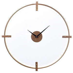 Wall Clock With Floating Glass Dial In Modern Style-19.25 Inches Tall and 19.25 Inches Wide