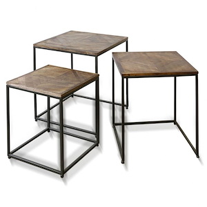 Logan - Nested Side Table (Set of 3)-21 Inches Tall and 18 Inches Wide - 1266455