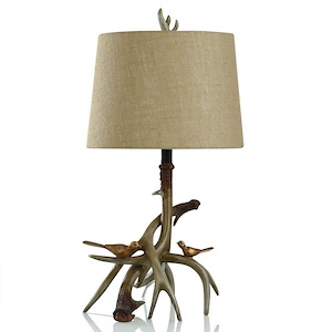 Antler Lodge - 1 Light Table Lamp In Country Style-27 Inches Tall and 14 Inches Wide