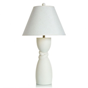 Satin Ivory - 1 Light Table Lamp In Modern Style-35.25 Inches Tall and 19 Inches Wide