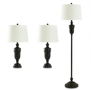 1 Light Table and Floor Lamps (Set of 3) In Traditional Style-62 Inches Tall and 15.5 Inches Wide